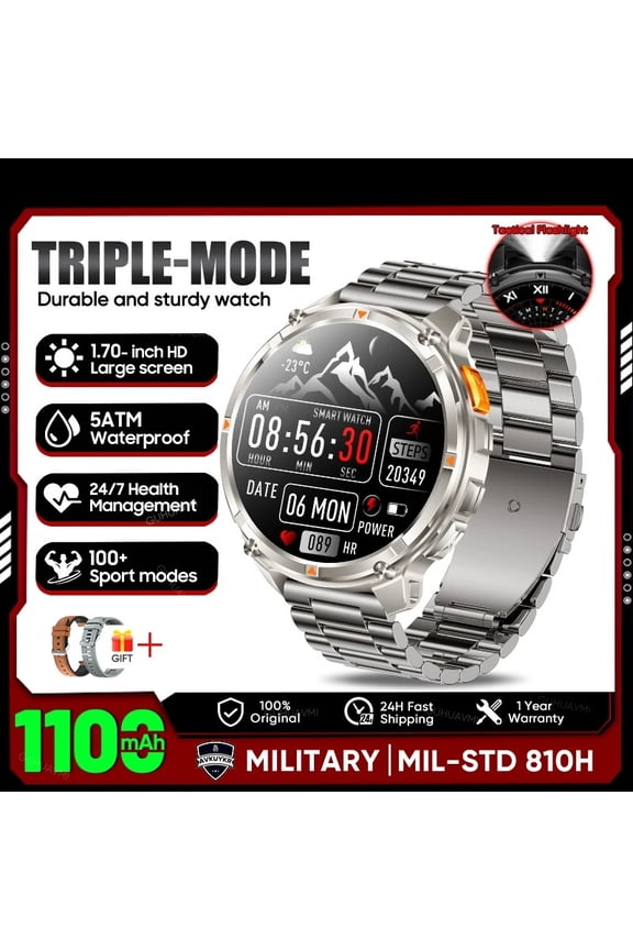 Smart watch, wireless calling /dial, multi -Sport mode,Suitable for men and women, sports watches, for iPhone/Android