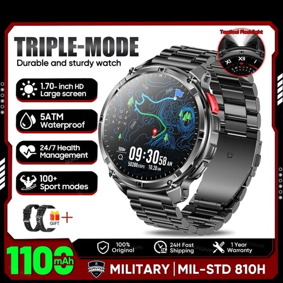 Smart watch, wireless calling /dial, multi -Sport mode,Suitable for men and women, sports watches, for iPhone/Android