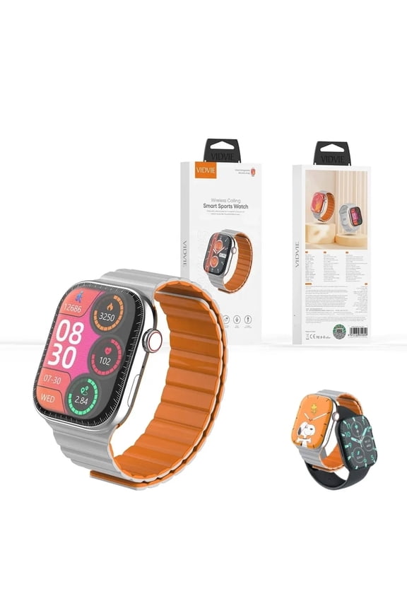 Smart wireless calling Sport Square Shape Inteligent Smart Watch Magnatic wrist strip . Answers phone, heart rate detection, voice assistant and multi sports modes