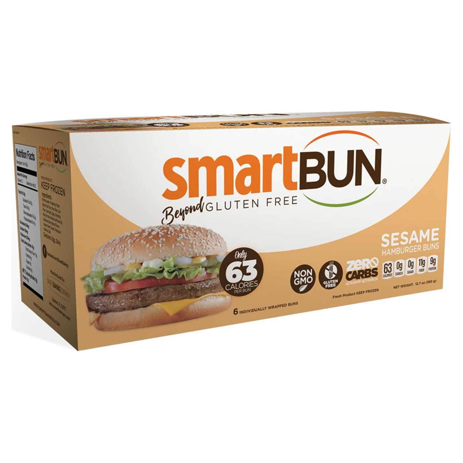 SmartBUN, Keto Hamburger Buns, 0 Net Carbs, Gluten Free, High Protein