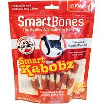 SmartBones Kabobz Chew Treats for Dogs, Rawhide-Free, 12 Pk