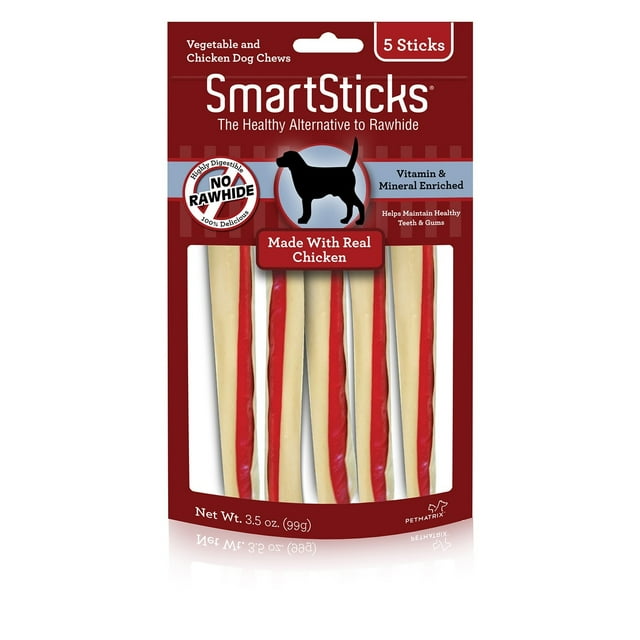SmartBones SmartSticks Dog Treats, 5 Ct
