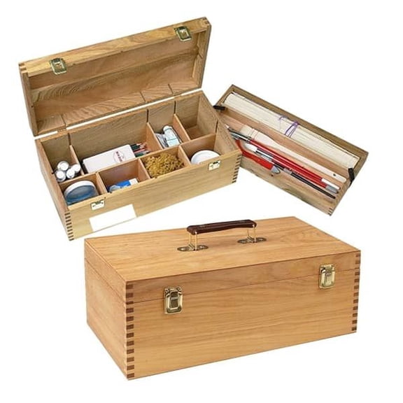 SmartBox Art Supply Storage Box, Portable Organizer for Paints, Paintbrushes, Pencils, Pens & More