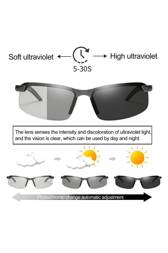 1/2 Pcs Polarized Sunglasses UV Protection Retro Style No Rim PC Lens Plastic Frame Day And Night Use Block Sunlight Vacation Beach Spectacles Outdoor Eyewear