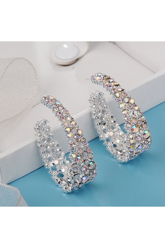 1 Pair Dangle Earrings Skin-friendly Lightweight Portable C Type Ear Studs Jewelry Gift for Home