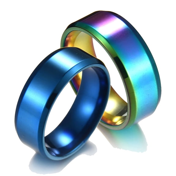 SmartBy 1 Pc Ring Unisex Stainless Steel Mirror Lightweight Finger Ring for Wedding
