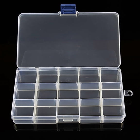 SmartBy 10/15/24 Compartments Plastic Box Jewelry Bead Storage Container Craft Organizer