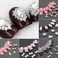 thumbnail image 1 of SmartBy 10Pcs 3D Glitters Rhinestone Alloy Bowknot DIY Decal Nail Art Tips Stickers, 1 of 7