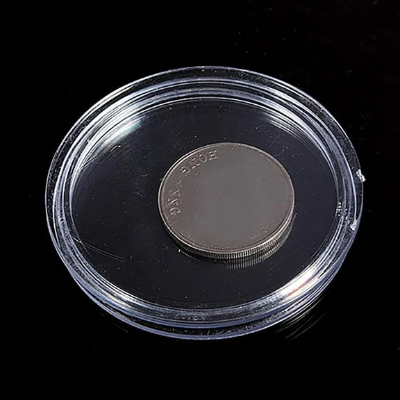 SmartBy 10Pcs Clear Transparent Plastic Round Coin Capsule Collecting Storage Box Case Holder