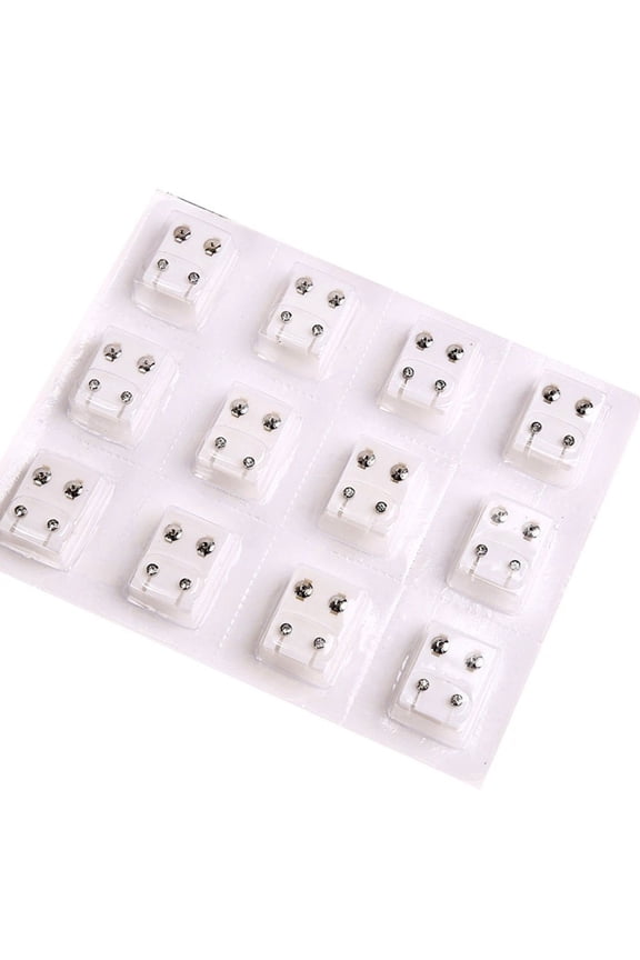 12Pairs Metal Ear Studs Earrings for Piercing Machine Ear Piercing Tool Kit