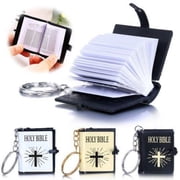 SmartBy 1Pc Christian Jesus HOLY BIBLE Mini Wallet Keychain Key Rings Hanging Pendant