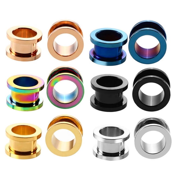 SmartBy 1Pc Unisex Double Flared Ear Plug Piercing Flesh Tunnel Expander Jewelry Gift