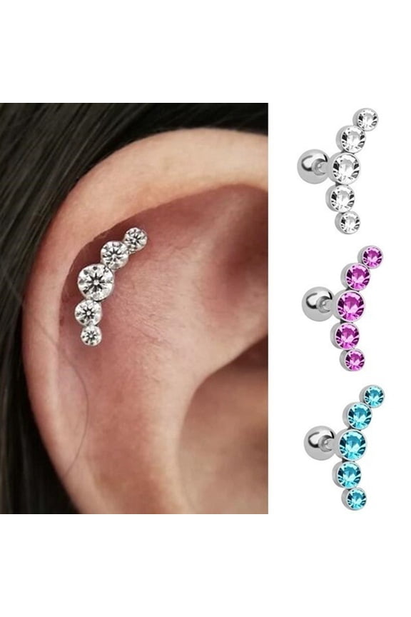 1Pc Women Stainless Steel Cartilage Helix Tragus Ear Stud Piercing Earring Gift