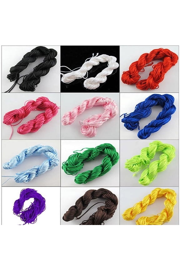 1Roll 25m Nylon Cord Thread Chinese Knot Macrame Bracelet Braided String