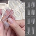 thumbnail image 1 of SmartBy 240Pcs/Set DIY Acrylic Fake Nails Double-sided Frosted Pre-Shape Square Long Nail Extensions Tips Home Salon Women Girls Full Cover Press on Nails Kit, 1 of 7