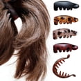 thumbnail image 1 of SmartBy 2PCS Minimalist Curved Banana Hair Clip, Non-Slip with Leopard Print, Vintage Style Durable Barrette for All Hair Types for Ponytails, 1 of 1
