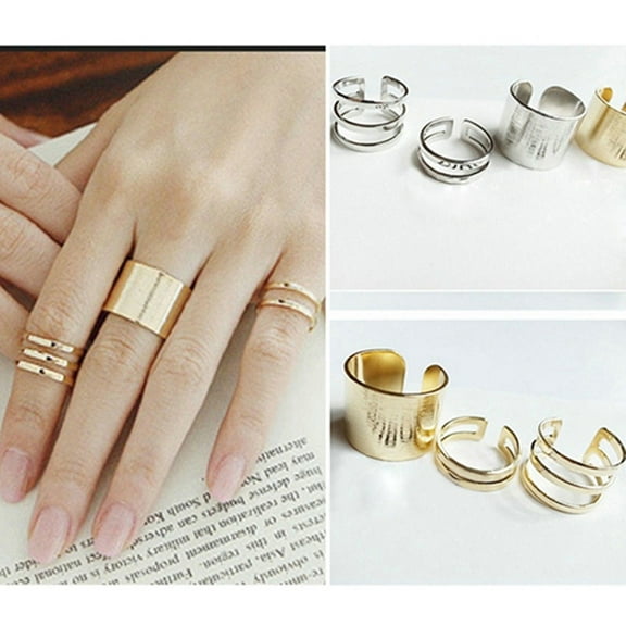 SmartBy 3 Pcs/Set Finger Midi Tip Finger Knuckle Open Rings Jewelry Charms Xmas Gift