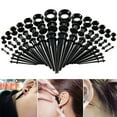 SmartBy 50Pcs Ear Expander Double O-Rings Flared Tunnels Three-piece ...