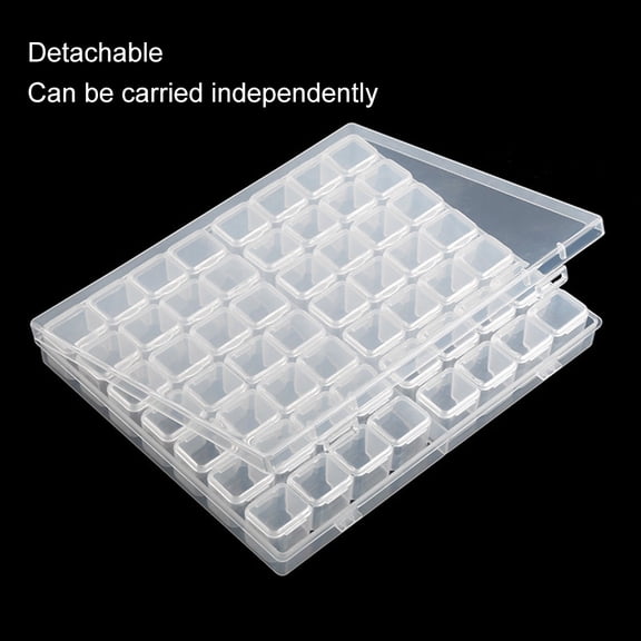SmartBy 56 Grids Detachable Nail Art Manicue Accessories Storage Box Container Organizer