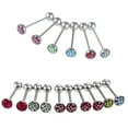thumbnail image 1 of SmartBy 6/10Pcs/Set Women Leopard Print Bar Tongue Lip Navel Ring Body Piercing Jewelry, 1 of 6