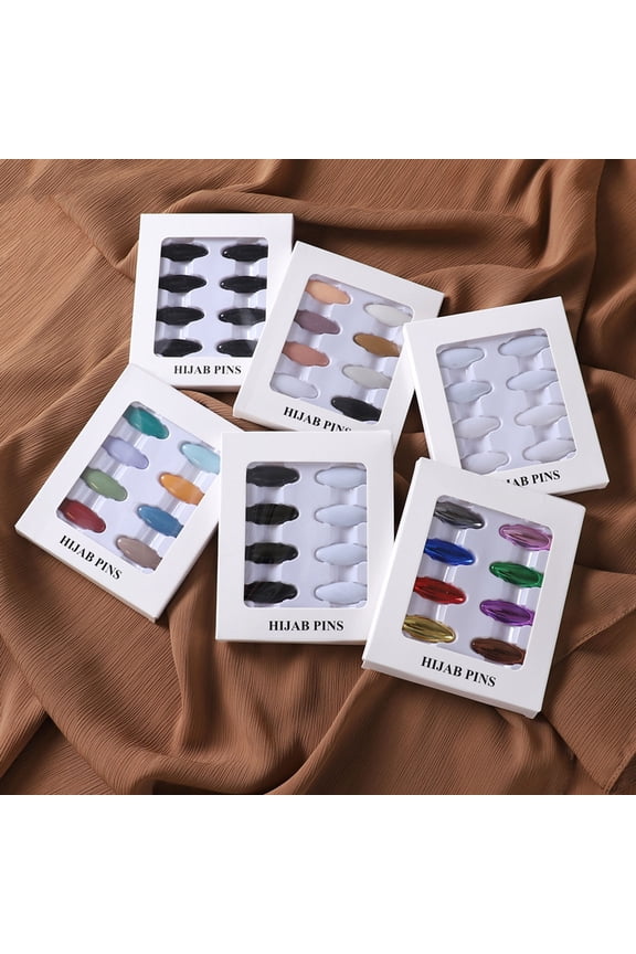 8 Pcs Clothes Pins Anti-slip Lightweight Anti-exposure Collar Pins Safety Pins Headwrap Fixing Tool Scarf Fixer Pin Plastic Brooch