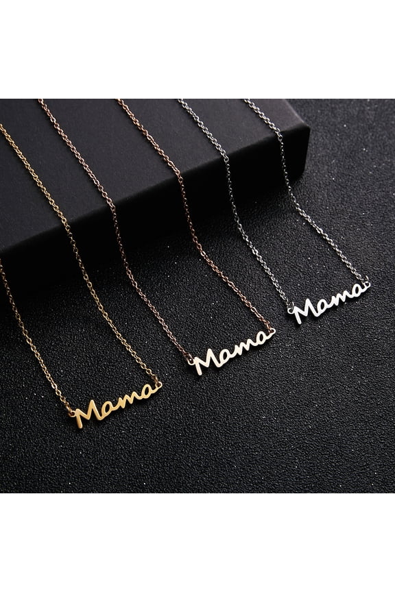 Adjustable Elegant Link Chain Women Necklace Mama Letter Pendant Necklace for Mother Day