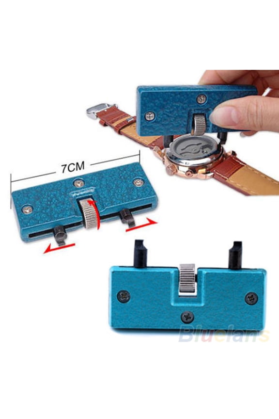Adjustable Watch Back Case Cover Opener Remover Screw Wrench Repair Kit Tool