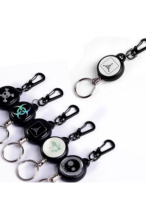 Anti Lost Anti Theft Super Strong Steel Wire Retractable Key Chain Key Ring