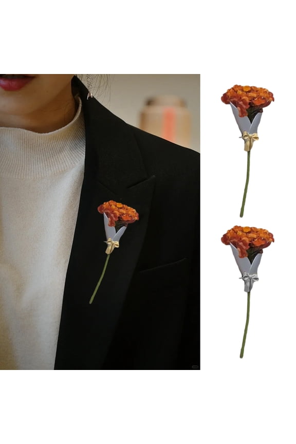 Brooch Miniature Vase Design Lightweight Alloy Brooch with Bowknot Smooth Lustrous Finish Wearable Pin Art Accessory