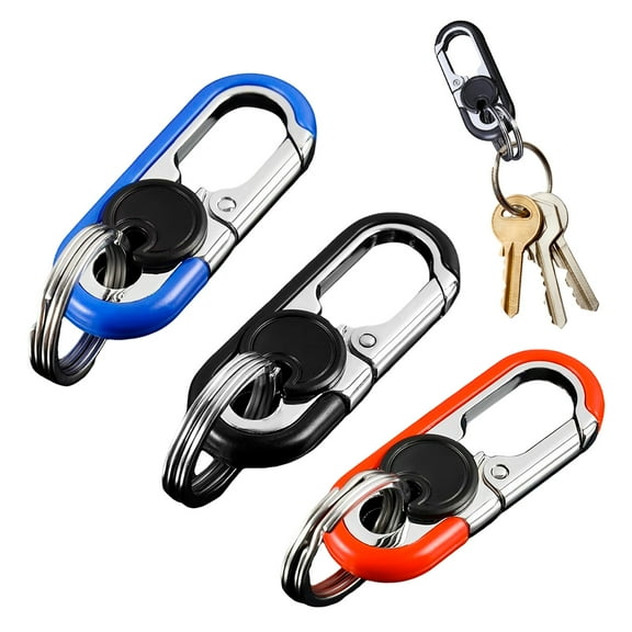 SmartBy Car Key Chain Clip with Key Rings Rotatable Live Lock Buckle Anti-lost Heavy Duty Pants Waist Hoop Keychain Key Fob Key Fob Holder Keyring Holder