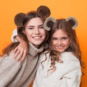 SmartBy Chipmunk Ear Headband Plush Bear Ear Decor Girl Headgear Elastic Design Animal Theme Headband Makeup Headgear