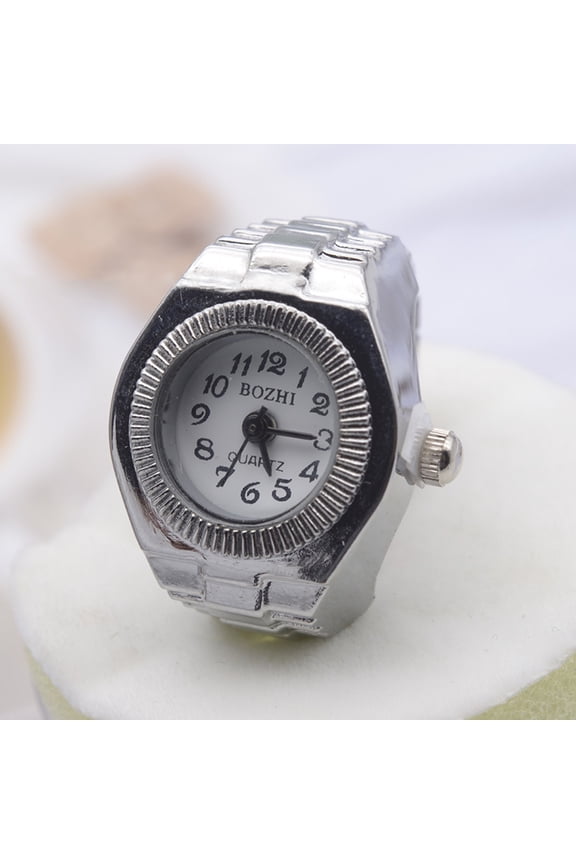 Couple Watch High Elastic Adjustable Alloy Fashionable Finger Ring Watch for Men