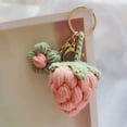 thumbnail image 1 of SmartBy Crochet Flower Keychain Handmade Flower Fruit Bag Charm Cute Keychain Pendant with Faux Pearl Chain Accessory for Girls Women Keys Backpack, 1 of 7