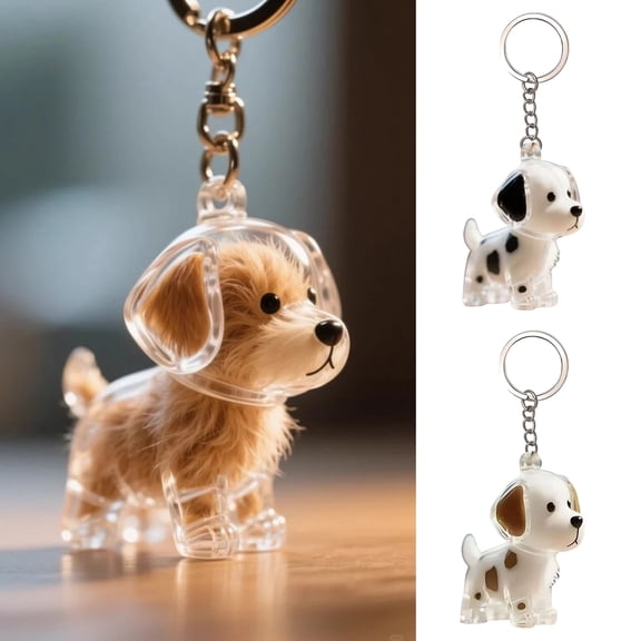 SmartBy Dog Hair Storage Bottle Pet Memorial Keychain Transparent Hair Locket Pet Loss Keepsake for Pet Lovers Memorial Gift