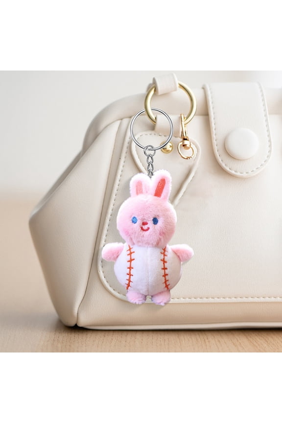 Doll Pendant Keychain Animal Ball Shape Plush Doll Key Holder Lightweight Keychain Keys Backpack Car Accessories