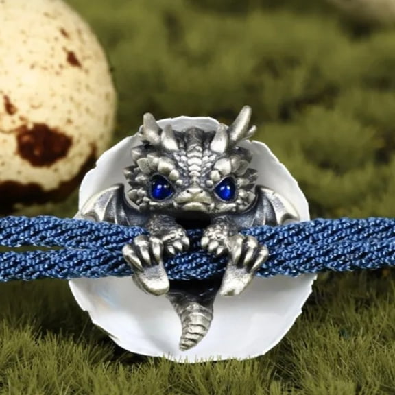 SmartBy Dragon Bracelet Twisted Rope Retro Chinese Style Polished Alloy Lightweight Hip-Hop Wrist Accessory Unisex Bangle Jewelry