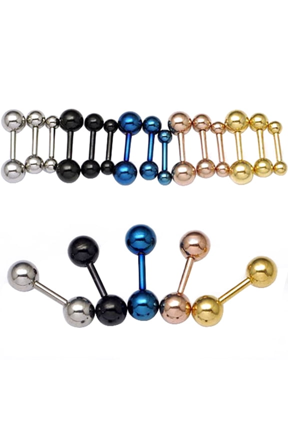 Ear Studs Simple Wear-resistant Men Punk Ball Barbell Earrings for Dating