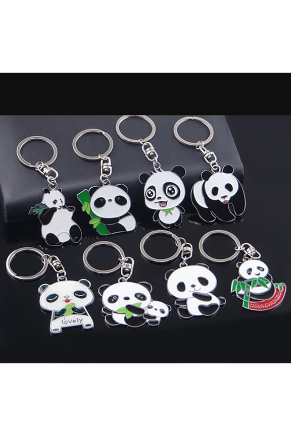 Fashion Lovely Panda Metal Keyring Keychain Car Key Holder Bag Pendant Gift