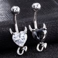 thumbnail image 1 of SmartBy Fashion Sexy Heart Shape Navel Belly Button Ring Rhinestone Body Piercing Jewelry, 1 of 7