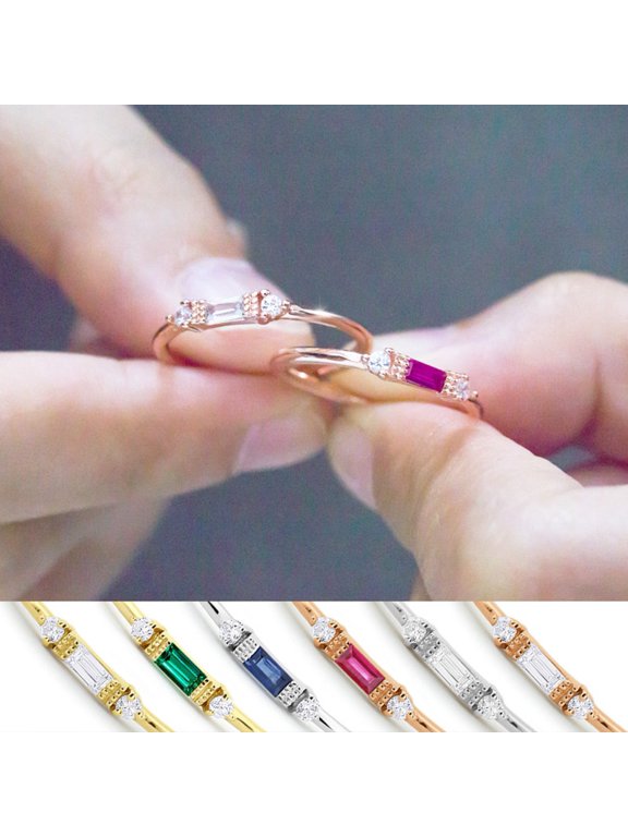 Fashion Women Cubic Zirconia CZ Finger Ring Bride Wedding Engagement Jewelry