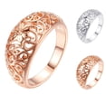 thumbnail image 1 of SmartBy Fashion Women Hollow Flower Band Handmade Finger Ring Engagement Jewelry Deor, 1 of 7