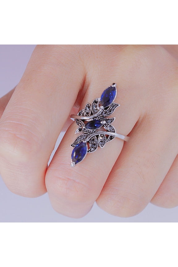 Finger Ring Fine Workmanship Faux Gem Jewelry Women Gorgeous Rhinestone Fidget Ring for Banquet