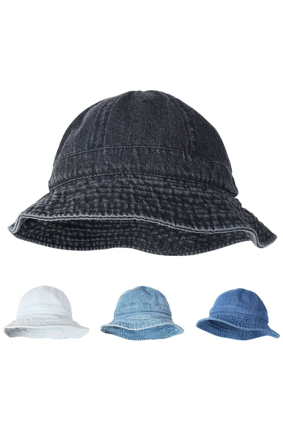 Fisherman Hat Breathable All Match with Windproof Rope Sun Protection Flat Top Anti-UV Cowboy Wide Brim Foldable Sun Hat Daily Wear