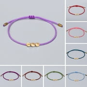 SMARTBY Friendship Bracelet with Charms Adjustable Handmade Temperament Ornamental Decorate Accessories Unisex Handmade Braided Bracelet for Daily Life