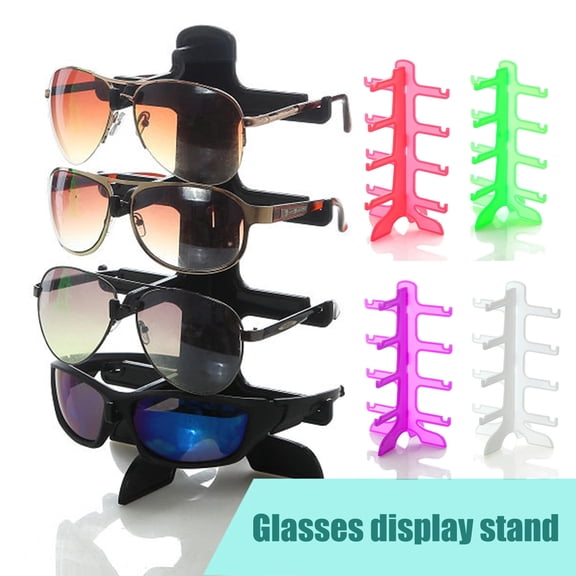 SmartBy Glasses Display Stand 4 Sunglasses Organizer Stable Broken-resistant Portable Eyewear Display Easy to Assembly Eyeglasses Sunglasses Storage Display Stand Home Use