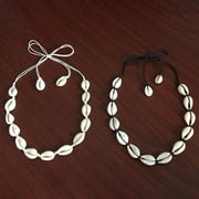 SmartBy Hawaiian Women Girl Sea Shell Charm Handmade Woven Choker Necklace Jewelry Gift