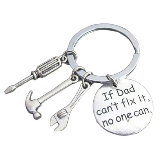SmartBy If Dad Can't Fix It No One Can Hand Tools Keyring Father's Day Gift Key Chain
