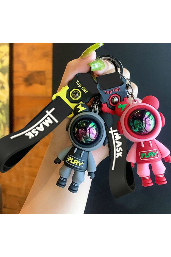 Key Chain Handmade DIY Tassels Anti-fall PVC Cute Colorful Bear Backpack Pendant Jewelry Accessories