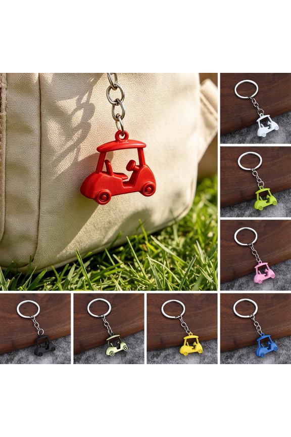 Keychain Pendant Golf Cart Shape Lightweight Portable Keyring Creative Multiple Colors Optional Practical Keychain