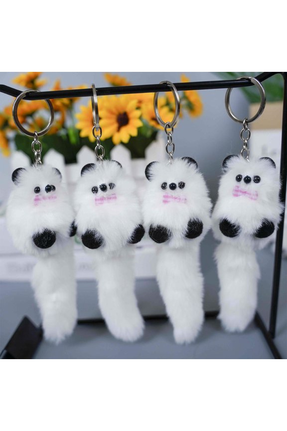 Keychain Pendant Plush Cartoon Bear Charm Key Chain Versatile Key Holder Backpack Car Key Accessories